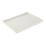 Maxbell Reptile Water Bowl Decorative Reptile Feeder for Frog Bearded Dragon Hamster L white