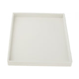 Maxbell Reptile Water Bowl Decorative Reptile Feeder for Frog Bearded Dragon Hamster L white