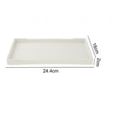 Maxbell Reptile Water Bowl Decorative Reptile Feeder for Frog Bearded Dragon Hamster L white