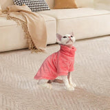 Maxbell Hairless Cat Pullover Sweater Fleece Warm Sweater for Cat Costume Daily Wear Pink