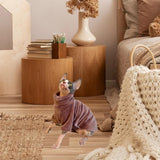 Maxbell Hairless Cat Pullover Sweater Fleece Warm Sweater for Cat Costume Daily Wear Purple