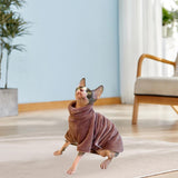 Maxbell Hairless Cat Pullover Sweater Fleece Warm Sweater for Cat Costume Daily Wear Purple