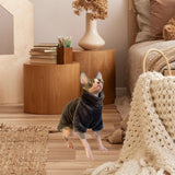 Maxbell Hairless Cat Pullover Sweater Fleece Warm Sweater for Cat Costume Daily Wear Gray