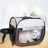 Maxbell Cats Dogs Dryer Cage Travel Carrier Pet Hair Drying Box for Bath Shower Room L