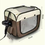 Maxbell Cats Dogs Dryer Cage Travel Carrier Pet Hair Drying Box for Bath Shower Room S