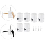 Maxbell 6 Pieces Modern Ceiling Hooks Home Mounting Hardware Hanging Lamp Cable Hook White