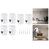 Maxbell 6 Pieces Modern Ceiling Hooks Home Mounting Hardware Hanging Lamp Cable Hook White