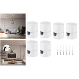 Maxbell 6 Pieces Modern Ceiling Hooks Home Mounting Hardware Hanging Lamp Cable Hook White