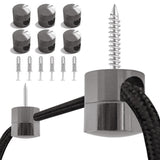 Maxbell 6 Pieces Modern Ceiling Hooks for Pendant Light Easy Installation Cable Hook Black