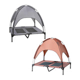 Maxbell Elevated Bed with Canopy Wear Resistant Pet Cot for Indoor Outdoor Beach Grey