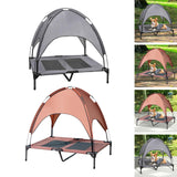 Maxbell Elevated Bed with Canopy Wear Resistant Pet Cot for Indoor Outdoor Beach Grey