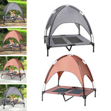 Maxbell Elevated Bed with Canopy Wear Resistant Pet Cot for Indoor Outdoor Beach Grey