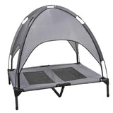 Maxbell Elevated Bed with Canopy Wear Resistant Pet Cot for Indoor Outdoor Beach Grey