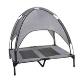 Maxbell Elevated Bed with Canopy Wear Resistant Pet Cot for Indoor Outdoor Beach Grey