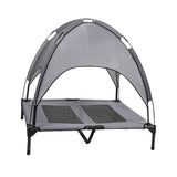 Maxbell Elevated Bed with Canopy Wear Resistant Pet Cot for Indoor Outdoor Beach Grey