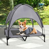 Maxbell Elevated Bed with Canopy Wear Resistant Pet Cot for Indoor Outdoor Beach Grey
