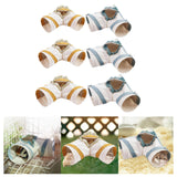 Maxbell Hamster Hideout Portable Habitat Guinea Pig Tunnel for Small Pets Ferret Rat M Blue