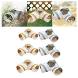 Maxbell Hamster Hideout Portable Habitat Guinea Pig Tunnel for Small Pets Ferret Rat M Blue