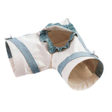 Maxbell Hamster Hideout Portable Habitat Guinea Pig Tunnel for Small Pets Ferret Rat M Blue