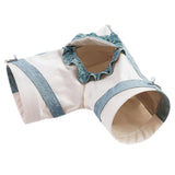 Maxbell Hamster Hideout Portable Habitat Guinea Pig Tunnel for Small Pets Ferret Rat M Blue