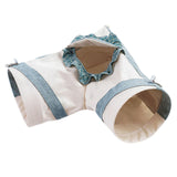 Maxbell Hamster Hideout Portable Habitat Guinea Pig Tunnel for Small Pets Ferret Rat M Blue