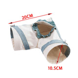 Maxbell Hamster Hideout Portable Habitat Guinea Pig Tunnel for Small Pets Ferret Rat M Blue