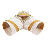 Maxbell Hamster Hideout Portable Habitat Guinea Pig Tunnel for Small Pets Ferret Rat L Yellow