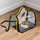 Maxbell Small Animal Travel Bag Clear Guinea Pig Carrier Bag for Chinchilla Squirrel M