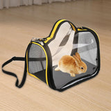 Maxbell Small Animal Travel Bag Clear Guinea Pig Carrier Bag for Chinchilla Squirrel S