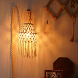 Maxbell Macrame Lampshade Nordic Lamp Shade for Farmhouse Kitchen Island and Living Room