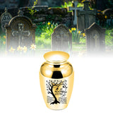 Maxbell Pet Urn Mini Urn Funeral Kitten Decorative Urn Cats Dogs Memorial Ash Holder Golden
