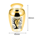 Maxbell Pet Urn Mini Urn Funeral Kitten Decorative Urn Cats Dogs Memorial Ash Holder Golden