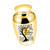 Maxbell Pet Urn Mini Urn Funeral Kitten Decorative Urn Cats Dogs Memorial Ash Holder Golden