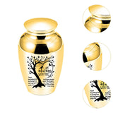 Maxbell Pet Urn Mini Urn Funeral Kitten Decorative Urn Cats Dogs Memorial Ash Holder Golden
