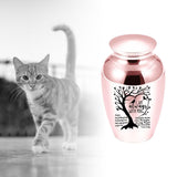 Maxbell Pet Urn Mini Urn Funeral Kitten Decorative Urn Cats Dogs Memorial Ash Holder Rose Golden