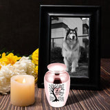 Maxbell Pet Urn Mini Urn Funeral Kitten Decorative Urn Cats Dogs Memorial Ash Holder Rose Golden