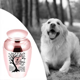 Maxbell Pet Urn Mini Urn Funeral Kitten Decorative Urn Cats Dogs Memorial Ash Holder Rose Golden