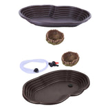 Maxbell Reptile Water Dish Turtle Water Dish for Bearded Dragons Turtle Semi Aquatic No drainage