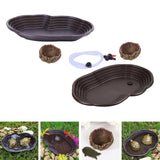 Maxbell Reptile Water Dish Turtle Water Dish for Bearded Dragons Turtle Semi Aquatic No drainage