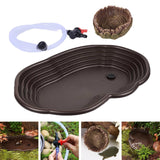 Maxbell Reptile Water Dish Turtle Water Dish for Bearded Dragons Turtle Semi Aquatic with  drainage