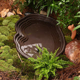 Maxbell Reptile Water Dish Turtle Water Dish for Bearded Dragons Turtle Semi Aquatic with  drainage