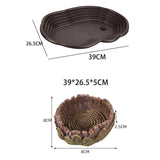 Maxbell Reptile Water Dish Turtle Water Dish for Bearded Dragons Turtle Semi Aquatic with  drainage