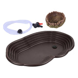 Maxbell Reptile Water Dish Turtle Water Dish for Bearded Dragons Turtle Semi Aquatic with  drainage