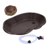 Maxbell Reptile Water Dish Turtle Water Dish for Bearded Dragons Turtle Semi Aquatic with  drainage