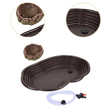 Maxbell Reptile Water Dish Turtle Water Dish for Bearded Dragons Turtle Semi Aquatic with  drainage
