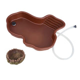 Maxbell Reptile Feeding Water Bowl Decorative for Bearded Dragons Frogs Pet Supplies with  drainage