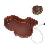 Maxbell Reptile Feeding Water Bowl Decorative for Bearded Dragons Frogs Pet Supplies with  drainage