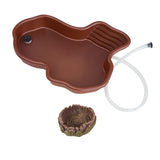 Maxbell Reptile Feeding Water Bowl Decorative for Bearded Dragons Frogs Pet Supplies with  drainage