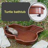 Maxbell Reptile Feeding Water Bowl Decorative for Bearded Dragons Frogs Pet Supplies with  drainage