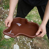 Maxbell Reptile Feeding Water Bowl Decorative for Bearded Dragons Frogs Pet Supplies with  drainage